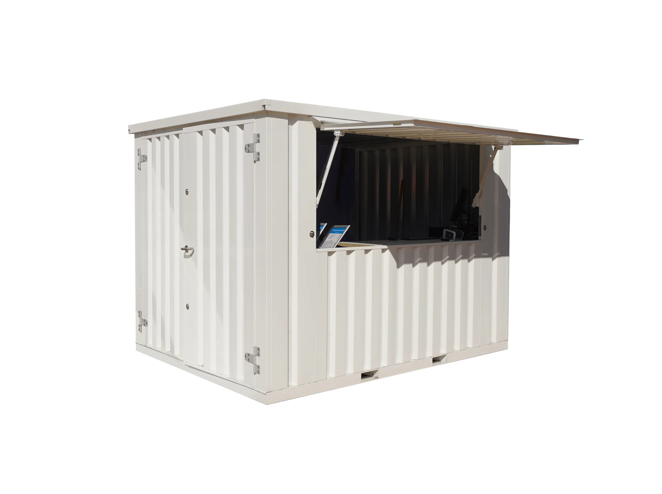 XL zerlegbarer Barcontainer 3×2 Meter Weiß RAL 9016