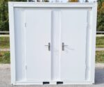 Sanitärcontainer SCDD RAL 9002 Grauweiß | H 2350 x B 2400 x T 1250 mm | 2 Türen | mit Dusche – Bild 8