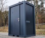 Sanitärcontainer SCEW RAL 7016 Anthrazitgrau | H 2335 x B 1650 x T 1200 mm | Tür einflügelig | mit Warmwasser – Bild 8