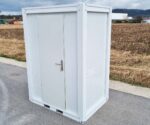 Sanitärcontainer SCEW RAL 9002 Grauweiß | H 2335 x B 1650 x T 1200 mm | Tür einflügelig | mit Warmwasser – Bild 8